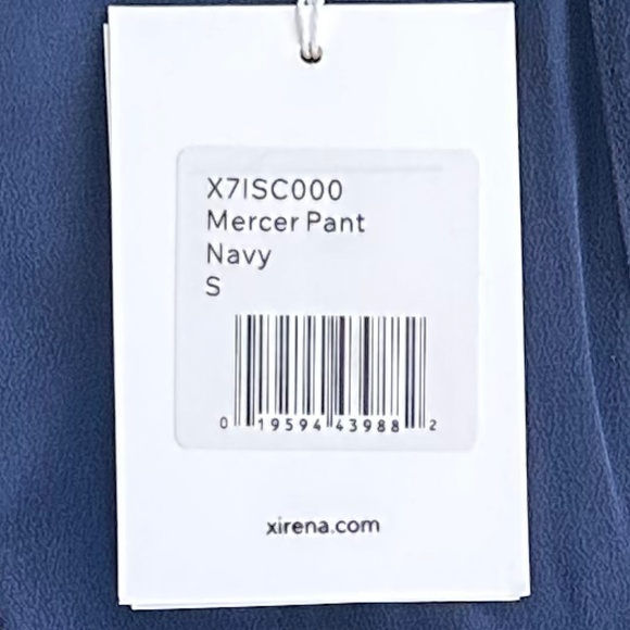 XiRENA 100% Silk Mercer Straight Leg Pant Navy Blue Small NWT Luxury Lightweight - Picture 8 of 14